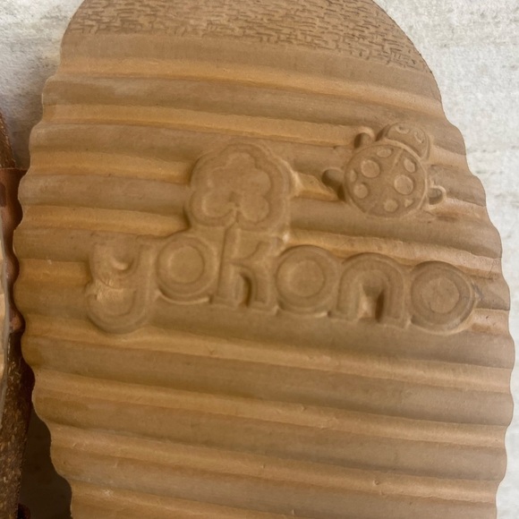 Yokono Brown Leather Women's Sandals Made in Spain Size 7.5 Rubber Sole - Picture 12 of 13